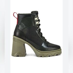Sorel Brex Dark Moss Green Heeled Boots